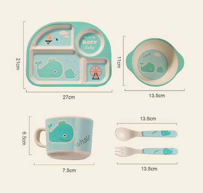 Cute Baby Cloud Tableware Set with Utensils