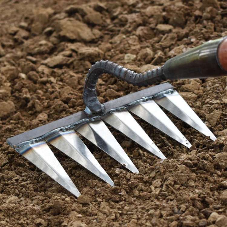 Heavy Duty Metal Garden Rake for Yard Work