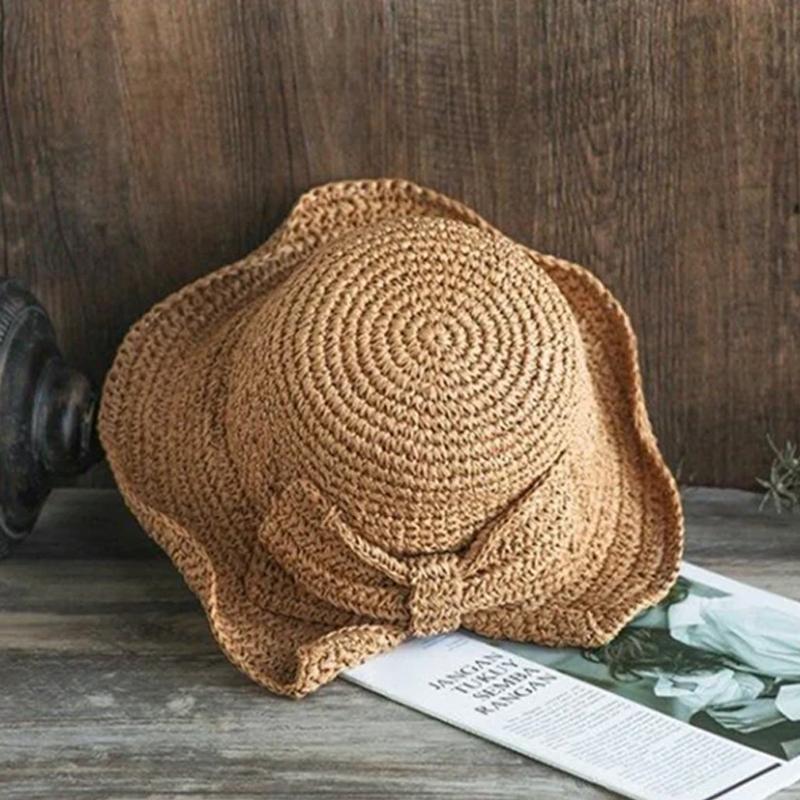 Classic Foldable Summer Hat with Ribbon