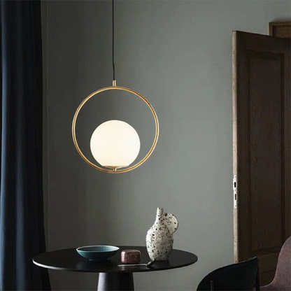 Glarefusion Modern Frosted Glass Ball Chandelier