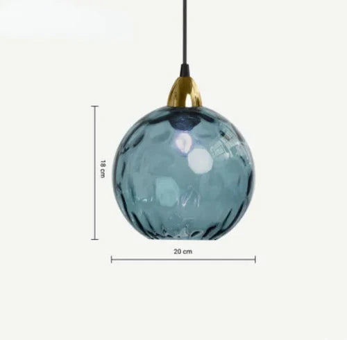 Round Glass Hanging Pendant Lamp