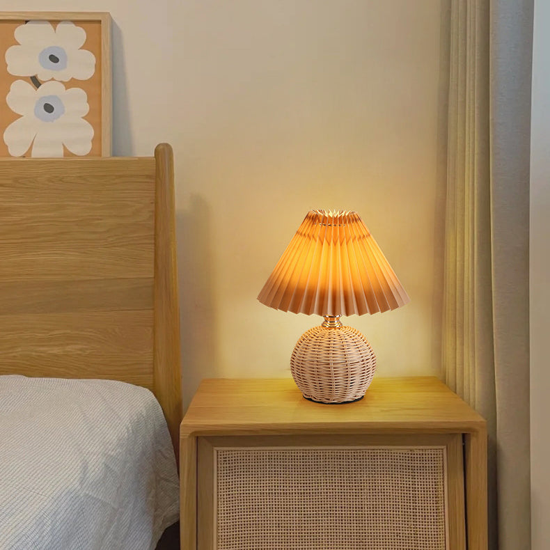Soft Fabric Shade Nordic LED Bedside Lamp