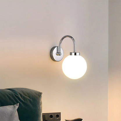 Stylish Glass Globe Wall Light