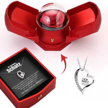 Timeless Rose Gift Box with 14k Gold Heart Pendant - Halri