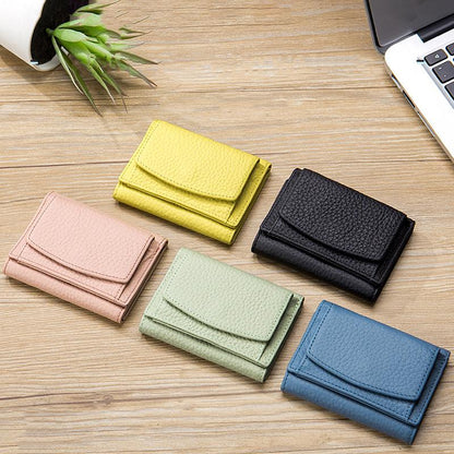 Genuine Leather Small Wallet – Compact Card Holder Purse