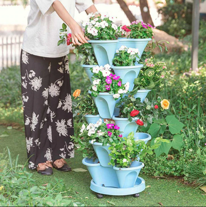 Space Saving Tiered Garden Pots