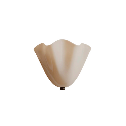 Vintage Glass Wall Lamp in Floral Shade - Halri