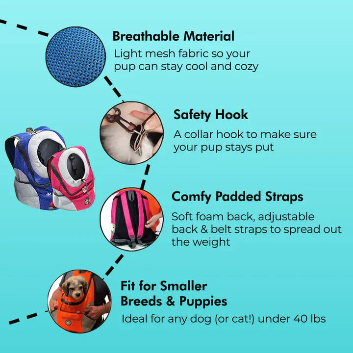 Comfortable Dog Hiking Backpack for Small Pets