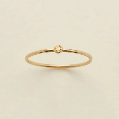 Delicate Gemstone Birthstone Ring