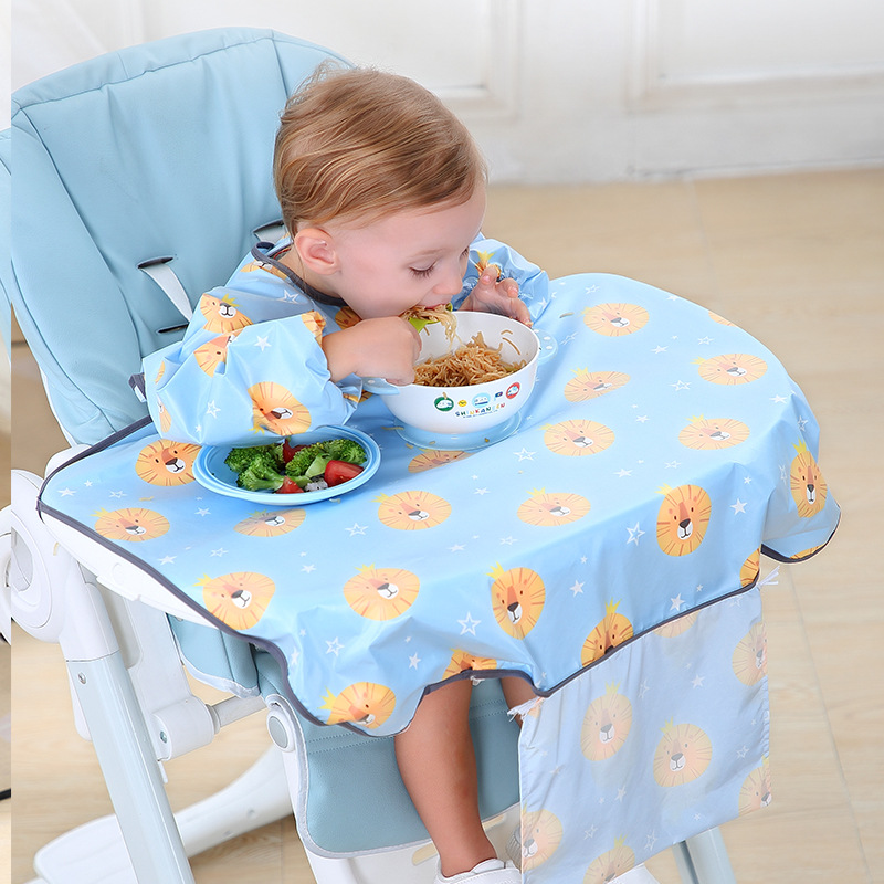 Soft Baby Bib with Sleeves – Easy Clean Bib - Halri