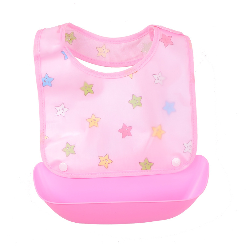 Easy Clean Baby Bib with Crumb Tray - Waterproof Feeding Bib