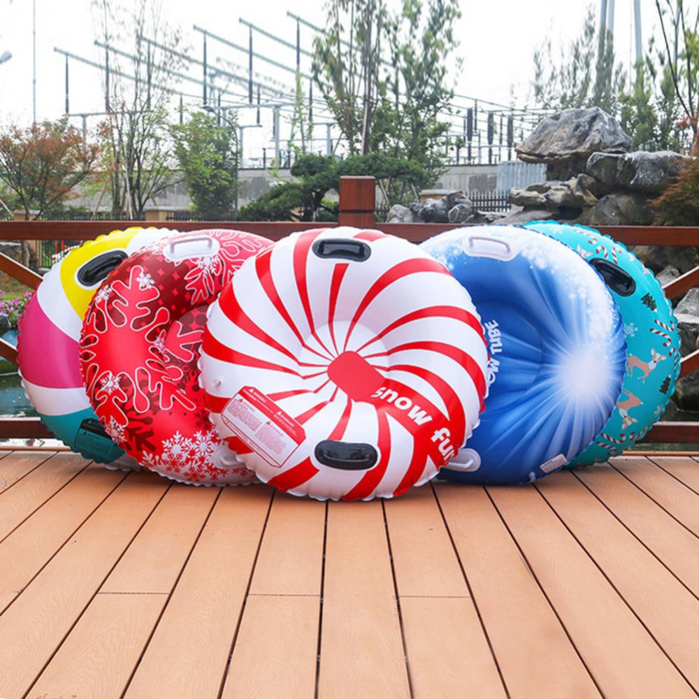Fun Winter Snow Tube with Double Grip Handles