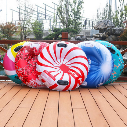 Fun Winter Snow Tube with Double Grip Handles