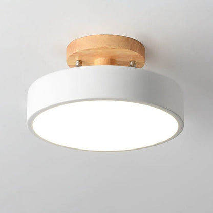 Simple Round LED Ceiling Light – Modern Semi Flush Mount