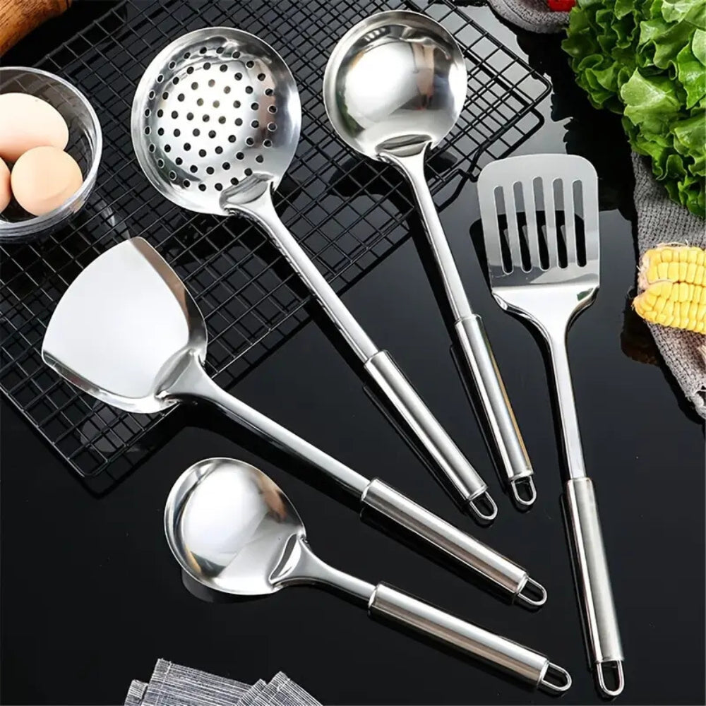 Stainless Steel 5-Piece Kitchen Utensil Set Heat Resistant - Halri