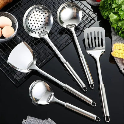 Stainless Steel 5-Piece Kitchen Utensil Set Heat Resistant - Halri