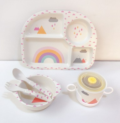 Cute Baby Cloud Tableware Set with Utensils