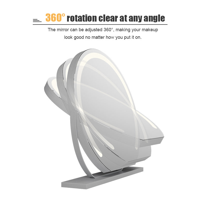 Bright LED Vanity Mirror with Touch Control & Rotation