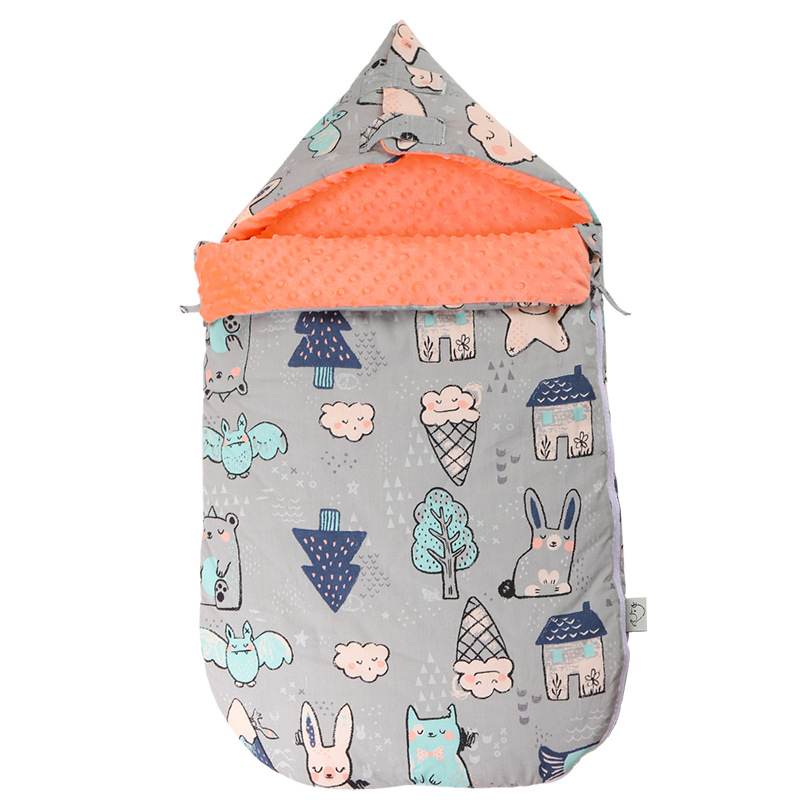 Cozy Baby Sleep Sack with Hooded Minky Blanket