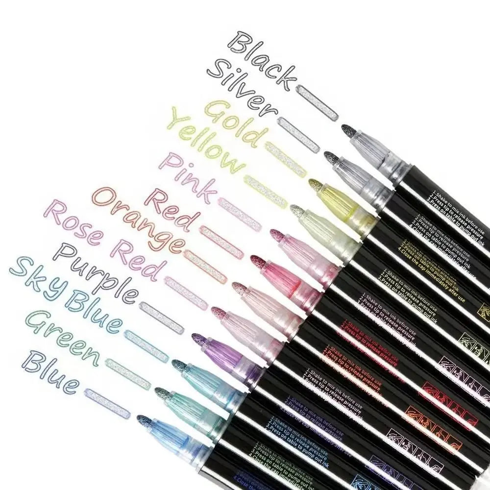 Vibrant Metallic Art Markers Set - Halri