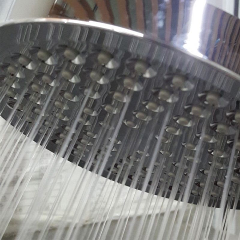 Modern Stainless Steel Wall Mount Round Shower Head Set - Halri