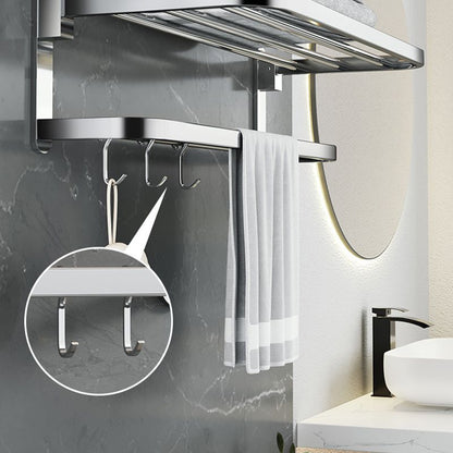 Luxury Chrome Bathroom Accessory Set with Towel Rack - Halri