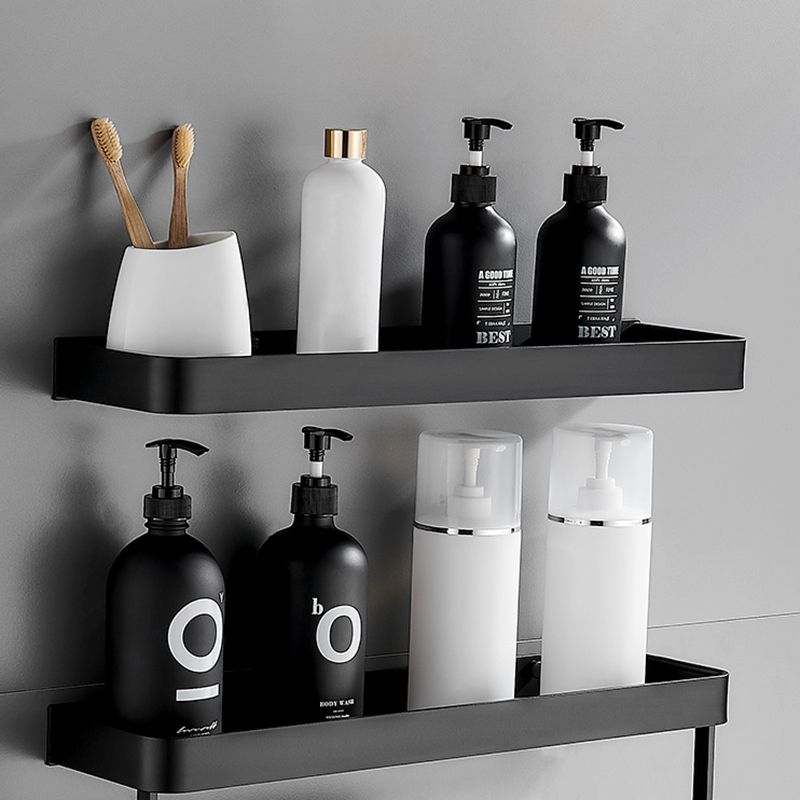 Sleek Metal Bathroom Storage Rack