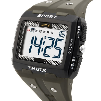 Waterproof Sports Watch with Alarm and Stopwatch