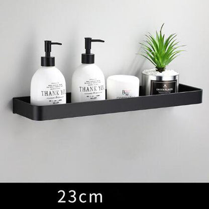 Modern Black Metal Wall Storage Shelf