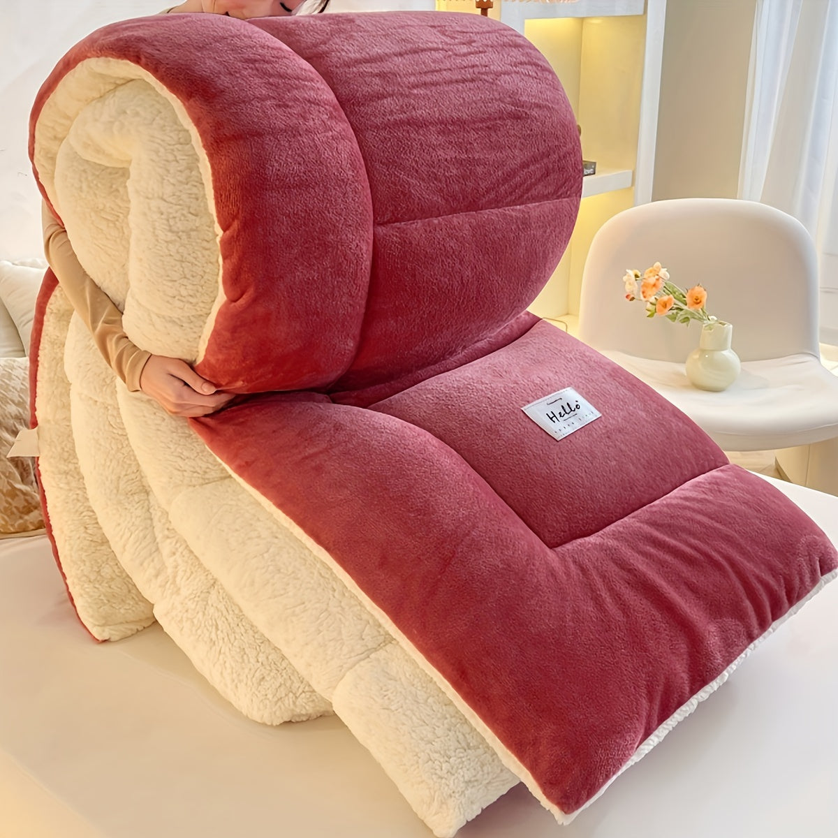 Cozy Plush Fleece Duvet Cover for Winter Warmth
