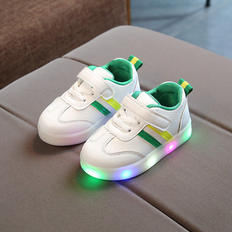 Comfortable LED Youth Sneakers with Flexible Sole