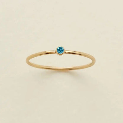 Delicate Gemstone Birthstone Ring