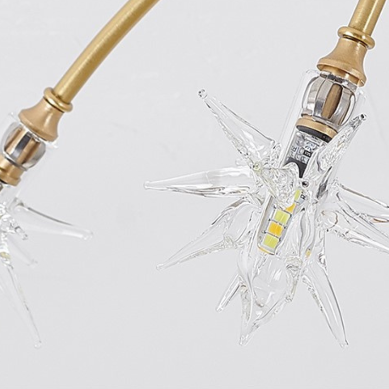 Luxury Chrome Glass Semi Flush Ceiling Light