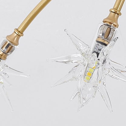 Luxury Chrome Glass Semi Flush Ceiling Light