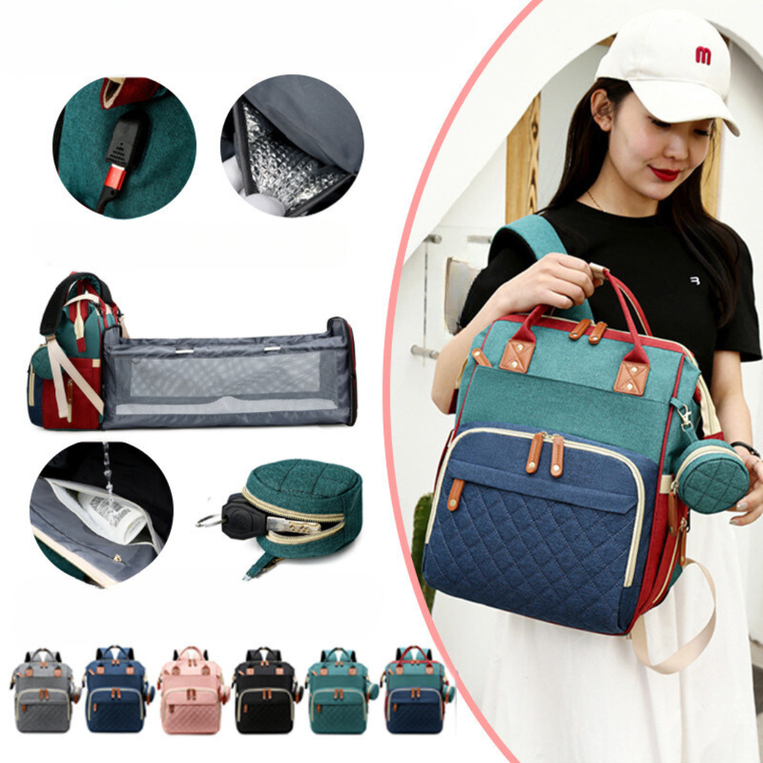 Practical Baby Diaper Bag Backpack with Changing Pad - Halri