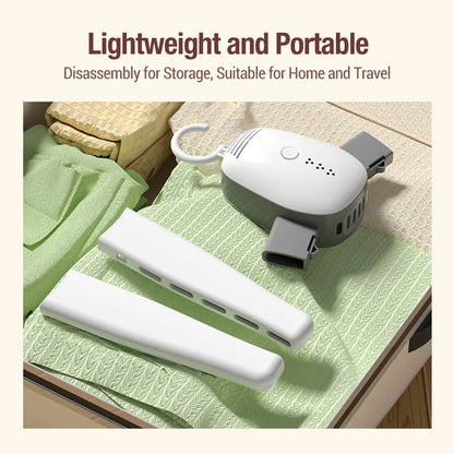 Compact Heated Clothes Drying Rack with Sanitizer