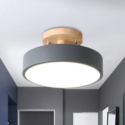 Modern Wooden LED Ceiling Lamp