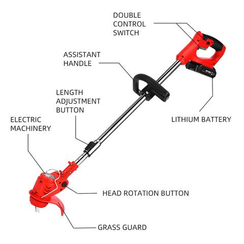 Efficient Cordless Electric String Trimmer - Lawn Cutter