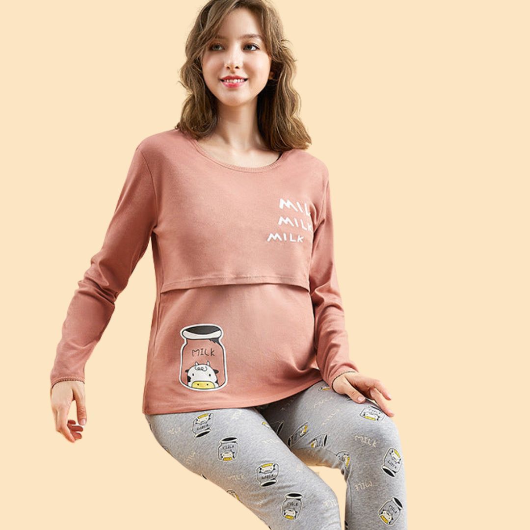 Cozy Maternity Dress for Home Relaxation