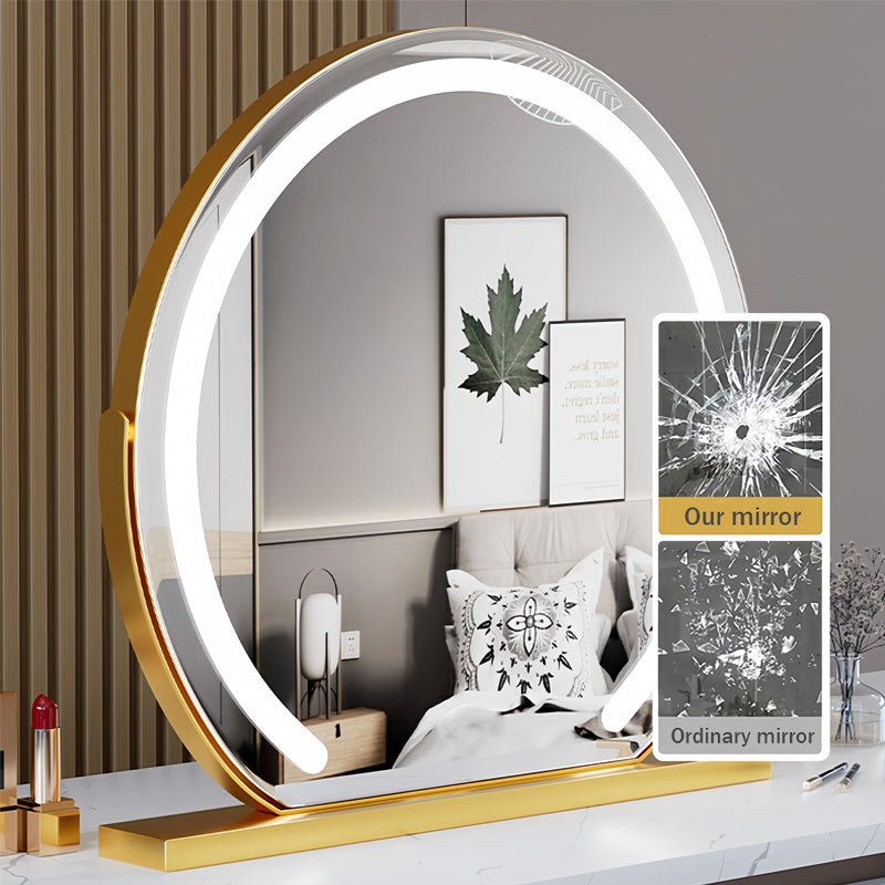 Bright LED Vanity Mirror with Touch Control & Rotation