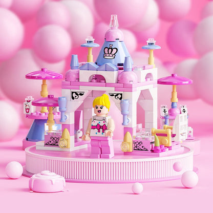 131Pcs 6-in-1 Mini Castle Building Block Kit, Unique Structures Toy, Safe for Ages 6+