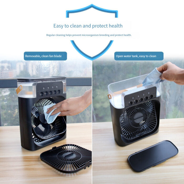 Portable Mini Air Cooler Silent Water Fan