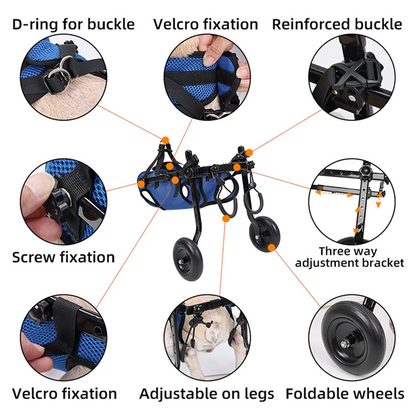 Pet Wheelchair for Dogs with Weak Back Legs Support