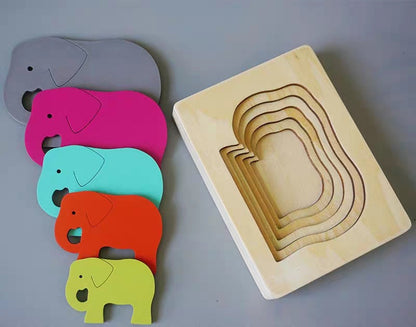 Educational Animal Wooden Puzzle Toy