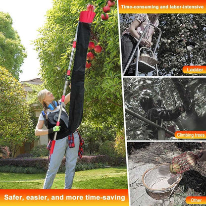 13FT Telescopic Fruit Picker Pole With Adjustable Length, Detachable Design, Fruit Bag, Continuous Harvesting Tool for Easy Harvesting