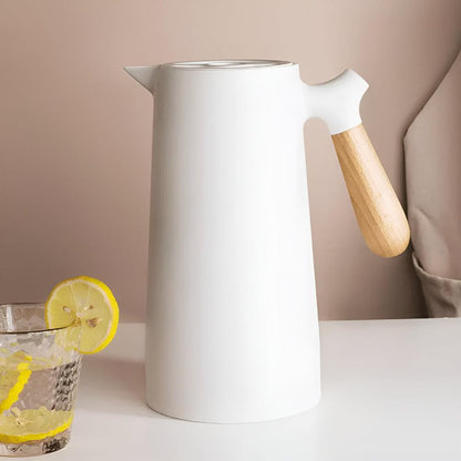 Thermal Coffee Server with Wood Handle - 1L Hot & Cold Brewer - Halri