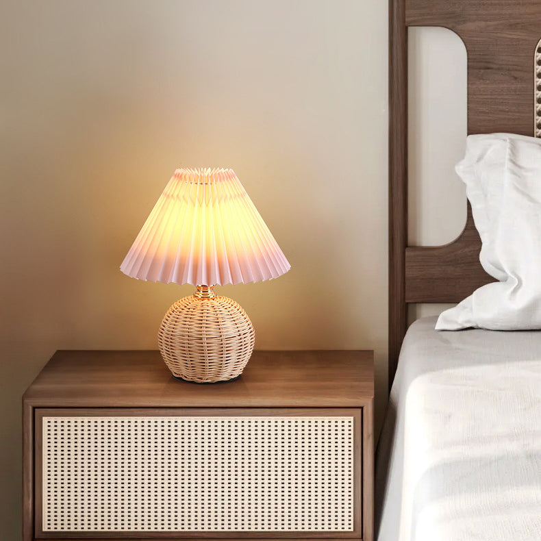 Soft Fabric Shade Nordic LED Bedside Lamp - Halri
