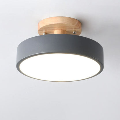 Simple Round LED Ceiling Light – Modern Semi Flush Mount