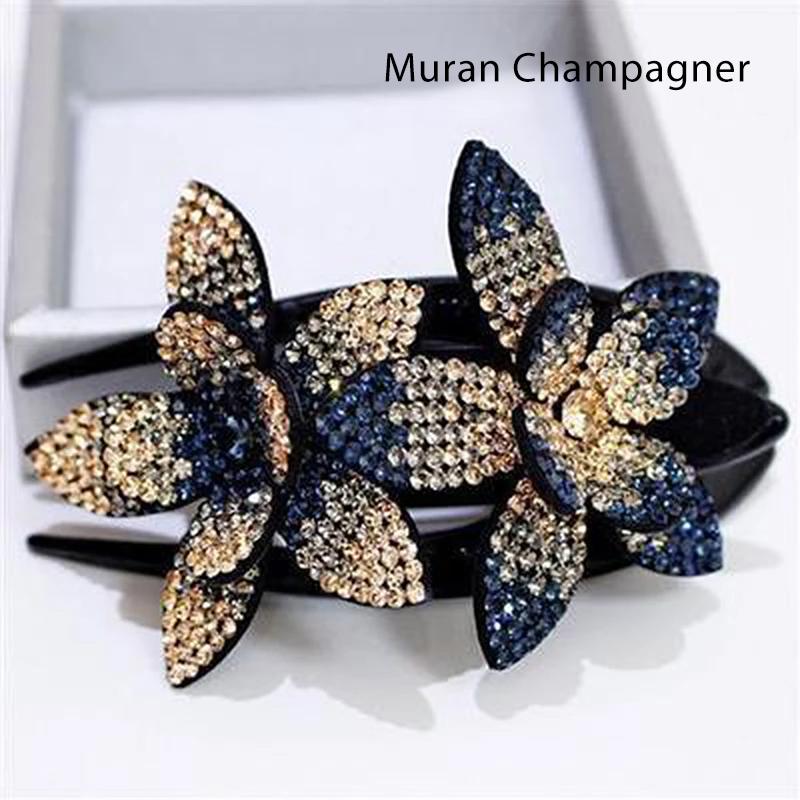 Sparkly Double Blossom Hair Barrette