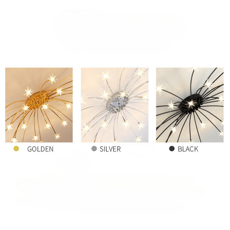 Luxury Chrome Glass Semi Flush Ceiling Light